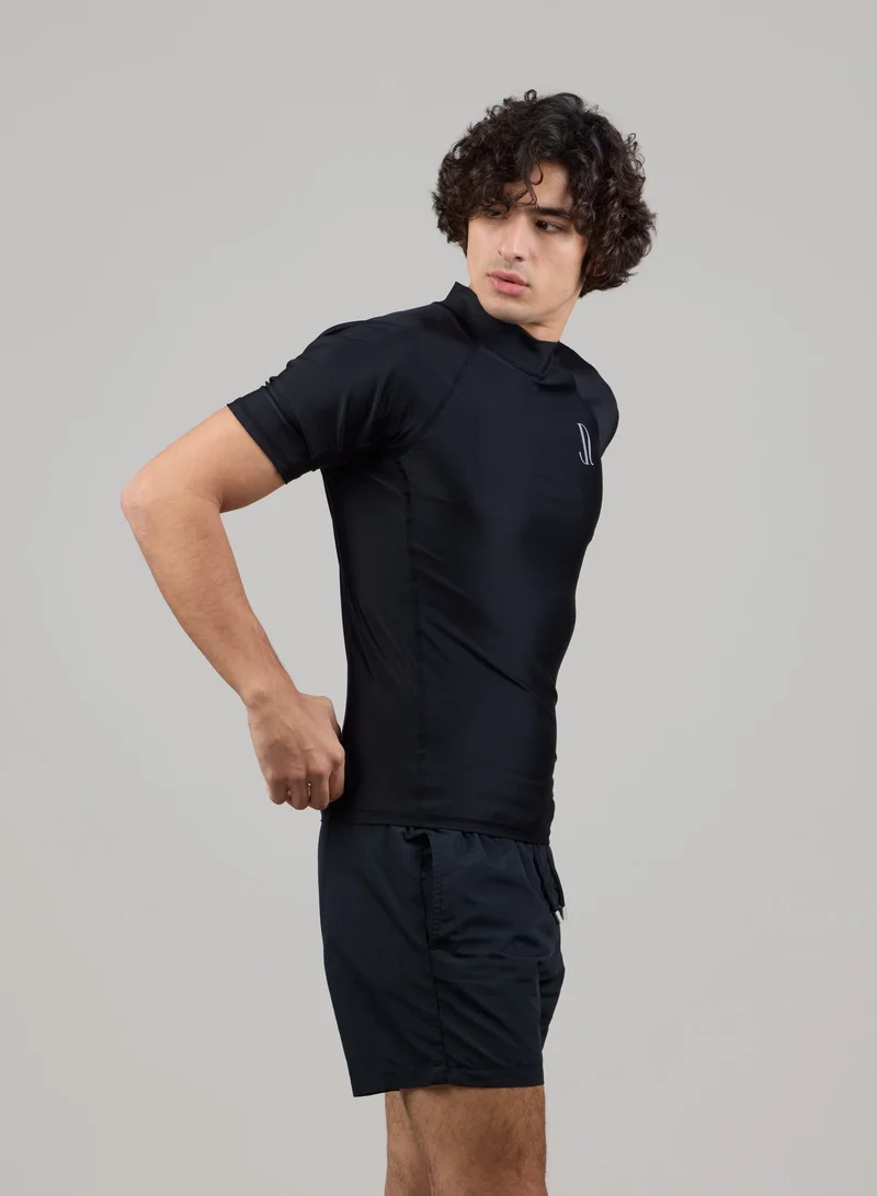 Just Nature Black Short Sleeve Rashguard for Men | Best Price UAE